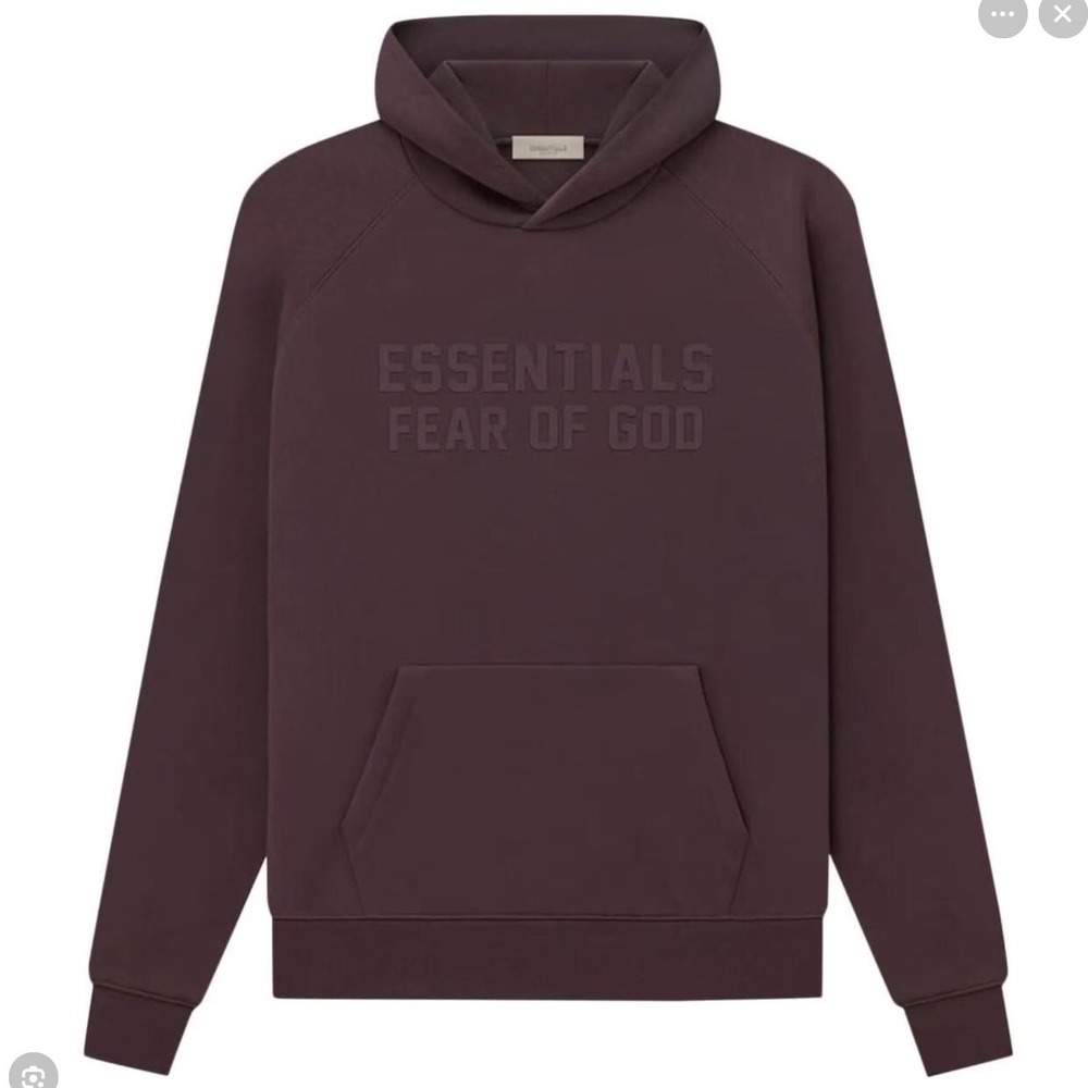 Fear of God Essentials Hoodie Plum XLG New With Tags